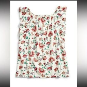 Tea Collection Madhubala Mahubala Floral Top in Chalk